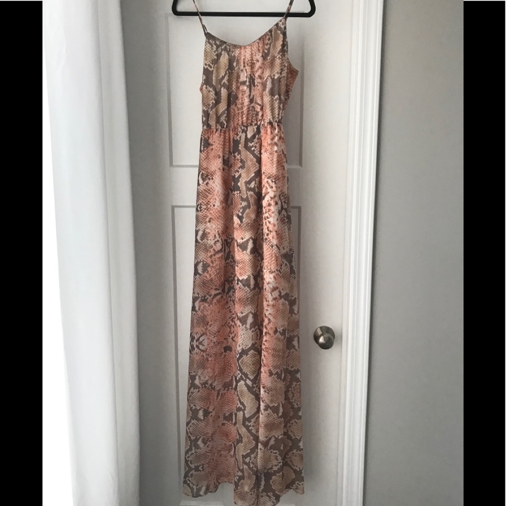 Lavender Brown Maxi Dress